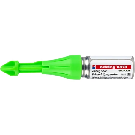 Filc furatjelölő EDDING 8870/1 max. 50mm mély, 3–13 mm átmérőjű furatokhoz, spraymarker neonzöld  szinű jel