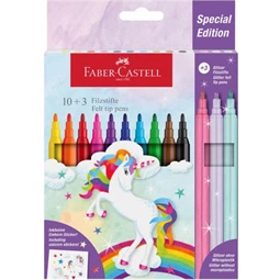 Filc készlet 10+3db-os kastélyos UNIKORNIS + matrica