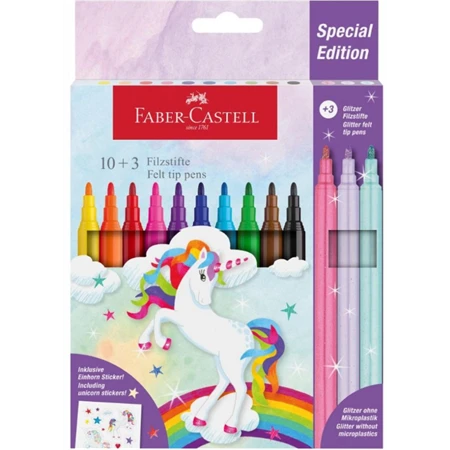 Filc készlet 10+3db-os kastélyos UNIKORNIS + matrica