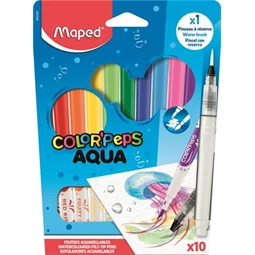 Filc készlet 10db-os MAPED Color Peps Aqua kimosható, ecsettel