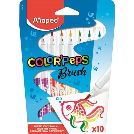 Filc készlet 10db-os MAPED Color Peps Brush kimosható, ecsetfilc