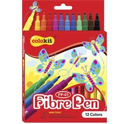 Filc készlet 12db-os COLOKIT FibrePen 12 különböző szín