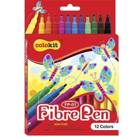 Filc készlet 12db-os COLOKIT FibrePen 12 különböző szín