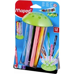 Filc készlet 12db-os  MAPED Color`Peps Jungle elhagyhatatlan kupakos, 2,8 mm háromszög alakú