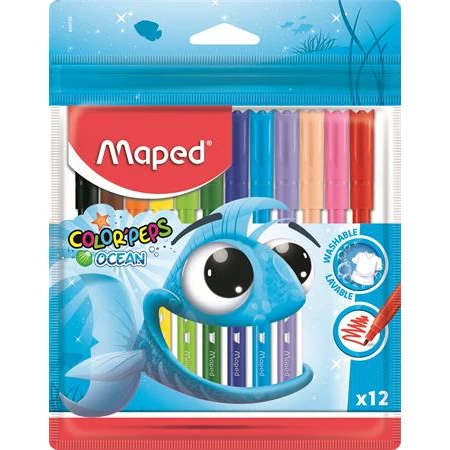 Filc készlet 12db-os MAPED Color Peps Ocean 2 mm, kimosható