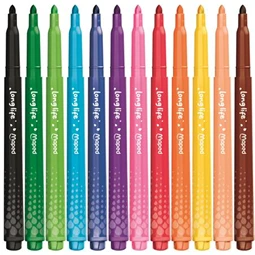 Filc készlet 12db-os MAPED Color Peps Long Life vonalvastagság: 3,7 mm, kimosható