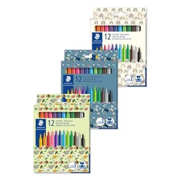 Filc készlet 12db-os STAEDTLER 1mm, kimosható, vegyes mintájú csomagolás, 325