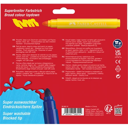 Filc készlet 12db-os FABER-CASTELL Jumbo kastélyos
