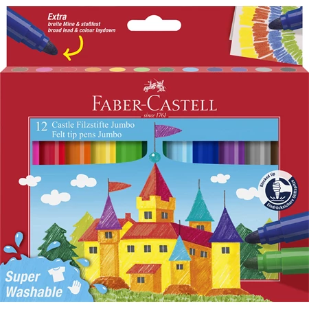 Filc készlet 12db-os FABER-CASTELL Jumbo kastélyos