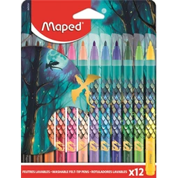 Filc készlet 12db-os MAPED Dragon sárkány 2,8 mm, kimosható