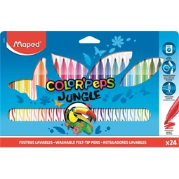 Filc készlet 24db-os MAPED Color Peps Jungle 2,8 mm, háromszög alakú, kimosható