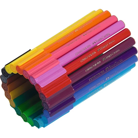 Filc készlet 60db-os FABER-CASTELL Connector műanyag tárolóban, Carrying case