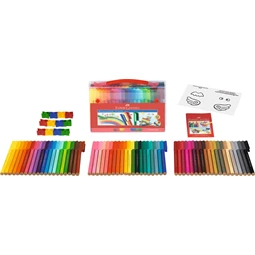 Filc készlet 60db-os FABER-CASTELL Connector műanyag tárolóban, Carrying case