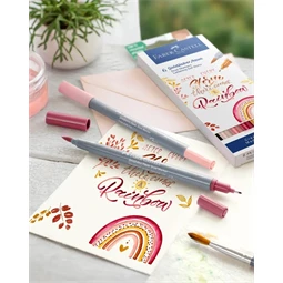 Filc készlet  6db-os GOLDFABER kétvégű akvarell BoHo