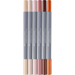 Filc készlet  6db-os GOLDFABER kétvégű akvarell Portré