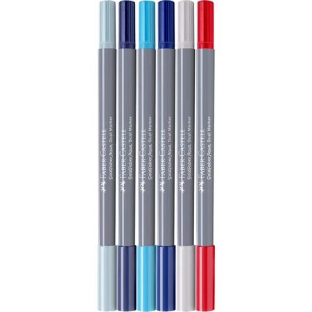 Filc készlet  6db-os GOLDFABER kétvégű akvarell Tenger
