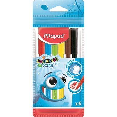 Filc készlet  6db-os MAPED Color Peps Ocean 2 mm, kimosható