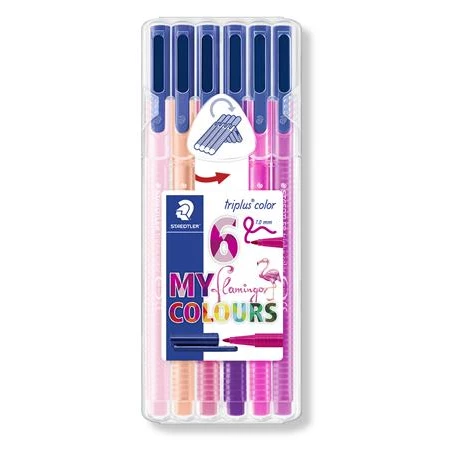 Filc készlet  6db-os STAEDTLER Triplus Flamingo 1 mm