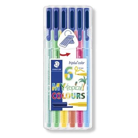 Filc készlet  6db-os STAEDTLER Triplus Tropical 1 mm