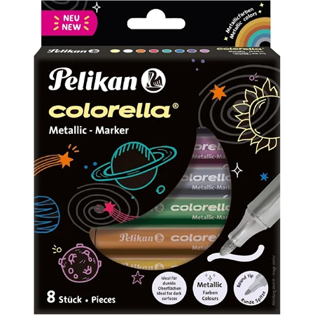 Filc készlet 8db-os PELIKAN Colorella ragyogó metál színek