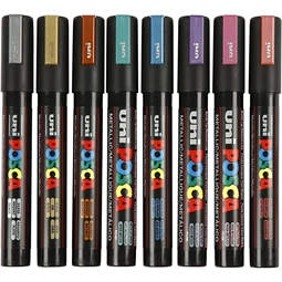 Filc készlet UNI Posca PC-5M metál színek 8db/csomag