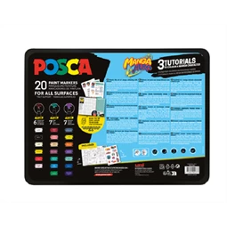 Filc készlet UNI Posca vegyes, MANGA 20db/csomag PC-1M 6db, PC-3M 7db, PC-5M 7db szin