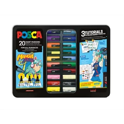 Filc készlet UNI Posca vegyes, MANGA 20db/csomag PC-1M 6db, PC-3M 7db, PC-5M 7db szin