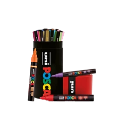 Filc készlet UNI Posca vegyes fémdobozos 13db/csomag PC-3M 5db, PC-5M 4db, PC-BR 4db