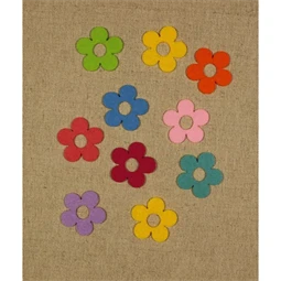 Filcfigura Virág lyukas közepű kicsi ötszirmú 10 db/csomag