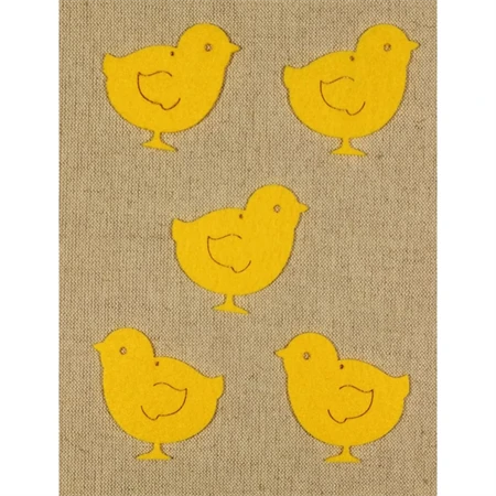 Filcfigura csibe 5 db/cs, átm. kb.: 5-6 cm