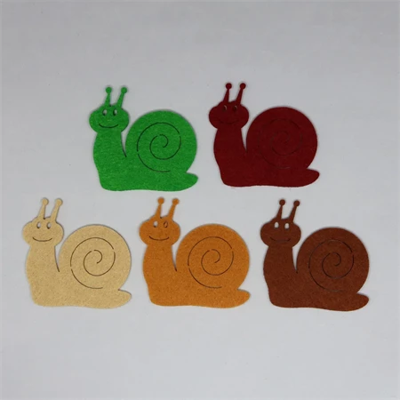 Filcfigura csiga 5 db/cs, átm. kb.: 5-6 cm