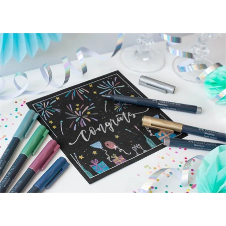 Filctoll FABER CASTELL  Art and Graphic Creativ Studio 1,5mm Metál ezüst