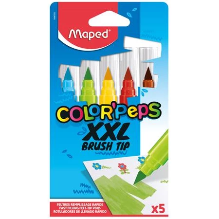 Filc készlet  5db-os MAPED Color`Peps kimosható vastag ecsetjellegű