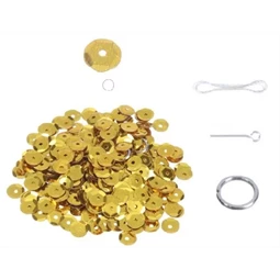 Flitter szett, 8mm 15gr/csomag, arany
