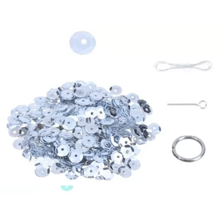Flitter szett, 8mm 15gr/csomag, ezüst