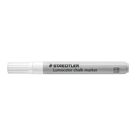 Folyékony krétamarker STAEDTLER 2,4mm fehér kúpos, Lumocolor 344 üvegfilc