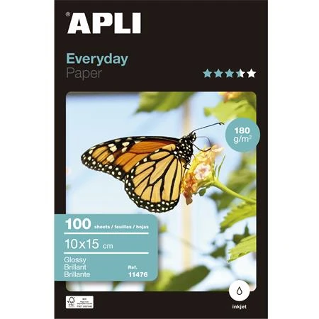 Fotópapír 10x15cm APLI Everyday 180g fényes tintasugaras 100lap/csomag
