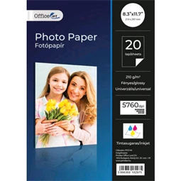 Fotópapír A/4 ArtOffice 210gr fényes, tintasugaras, 20lap/csomag