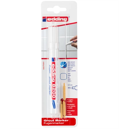 Fuga marker EDDING 8200/1 vonalvastagság: 2-4 mm, fehér, bliszter