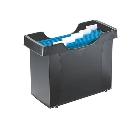 Függőmappa tároló LEITZ Plus műanyag, 5 db függőmappával, fekete
