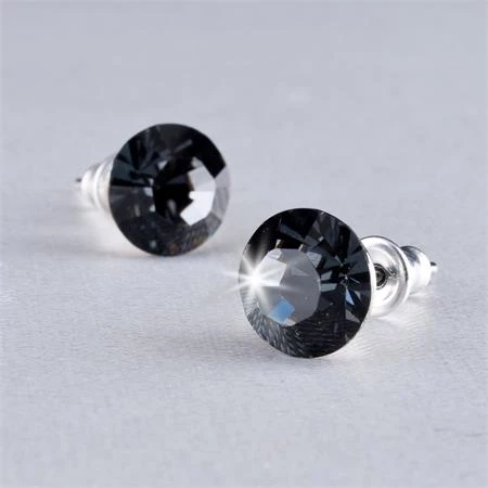 Fülbevaló, Crystals from SWAROVSKI®,  black diamond, 8mm