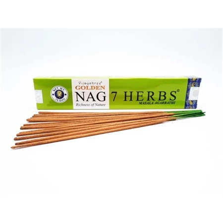 Füstölő Golden Nag 7 Herbs 15db/cs