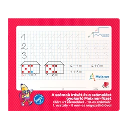 Füzet 245x295mm Meixner számok írás gyakorló, 1. osztályos 8mm sorközzel ICO Süni 32lap, fekvő 245x295mm