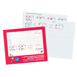 Füzet 245x295mm Meixner számok írás gyakorló, 1. osztályos 8mm sorközzel ICO Süni 32lap, fekvő 245x295mm