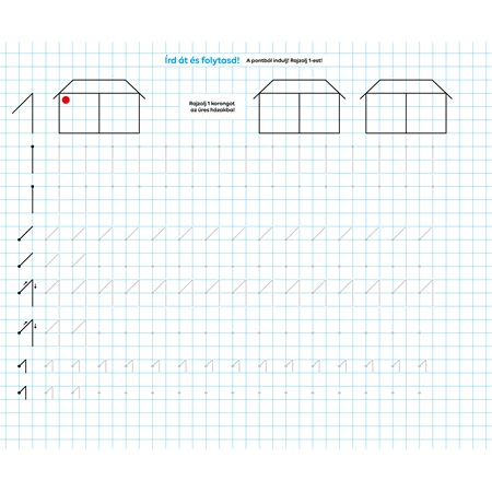 Füzet 245x295mm Meixner számok írás gyakorló, 1. osztályos 8mm sorközzel ICO Süni 32lap, fekvő 245x295mm