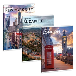 Füzet A/4 kockás ARS UNA 40lap Cityscape 1db, minta nem választható