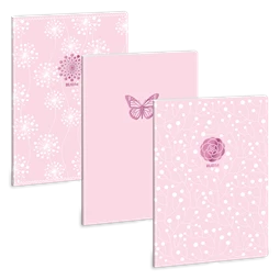 Füzet A/4 kockás ARS UNA 40lap Soft Touch Pink Spring