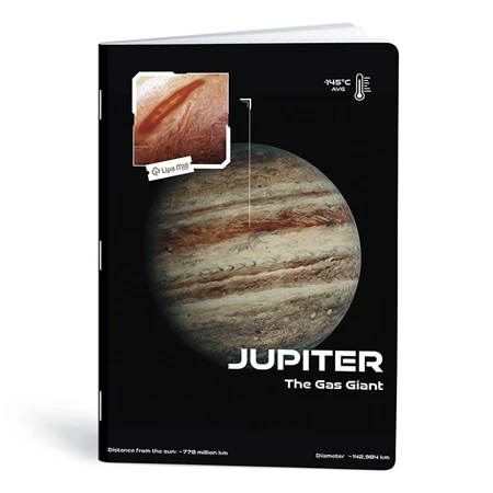 Füzet A/4 kockás LIPAMILL 40 lapos Planet Vibe 1db, minta nem választható