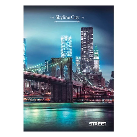 Füzet A/4 kockás STREET 54 lapos Skyline 1db, minta nem választható