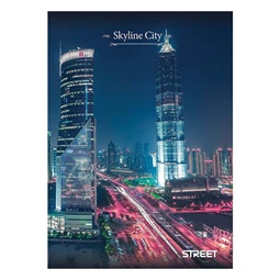 Füzet A/4 kockás STREET 54 lapos Skyline 1db, minta nem választható